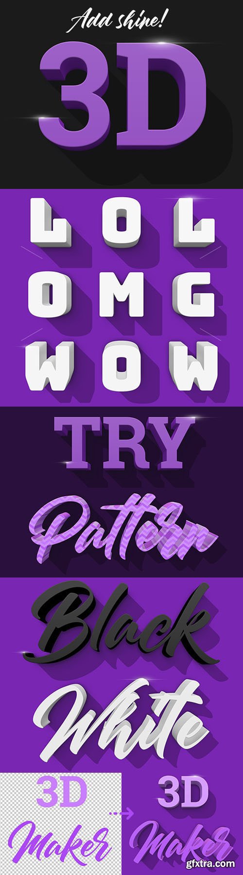 3D Maker - Photoshop Text Effects