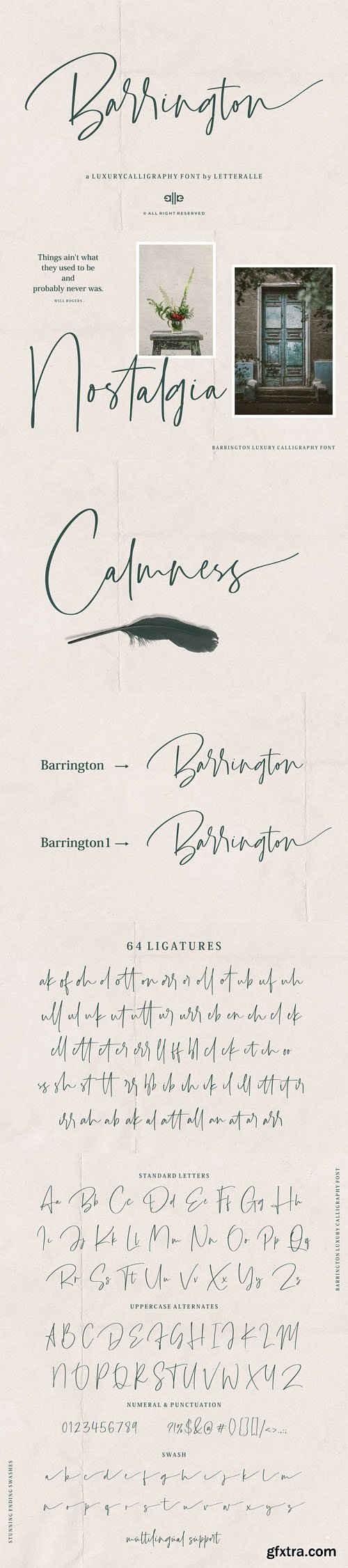 Barrington - A Luxury Calligraphy Font