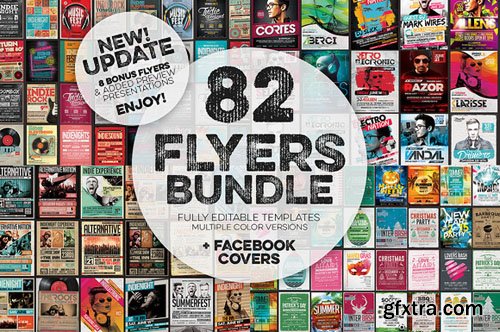 Zeppelin - 82 Flyers + Facebook Covers PSD Big Bundle