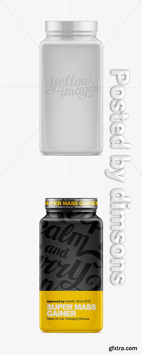 180g Protein Jar with Shrink Label MockUp 10459