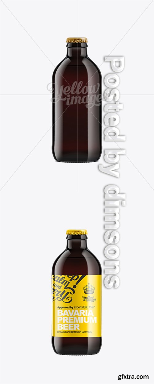 Black Amber Bottle With Dark Beer 250ml 10404