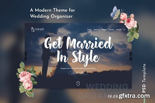 Nikah | Wedding Organizer & Planner PSD Template