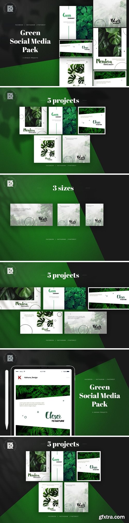 Green Banners Social Media Pack