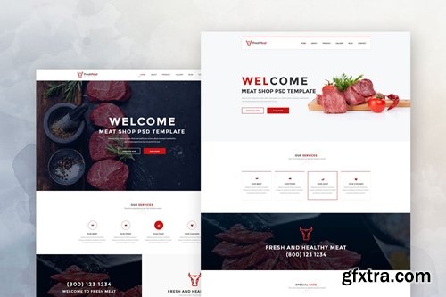 FreshMeat - Meat Shop PSD Template