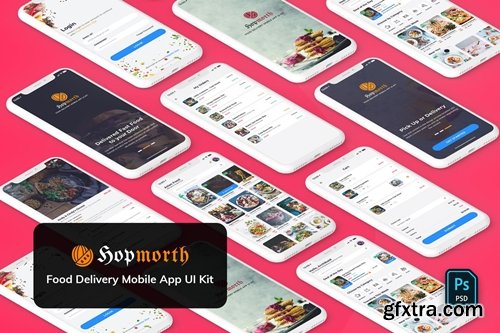 Hopmorth-Food Order Mobile App UI Kit Light