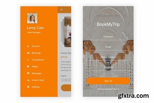 BookMyTrip - Hotel Booking UI Kit for Photoshop