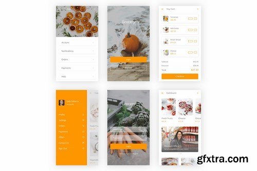 Grocery - Online Shopping Store UI Kit (Photoshop)