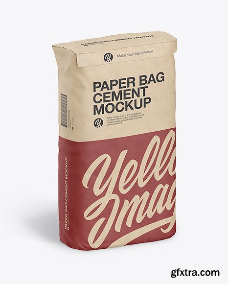 Kraft Paper Cement Bag Mockup 50007