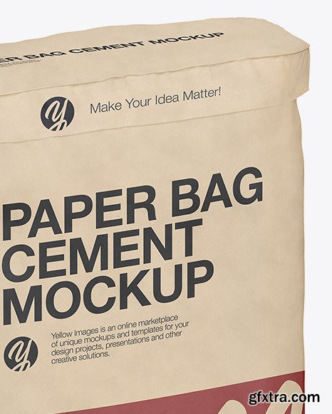 Kraft Paper Cement Bag Mockup 50007