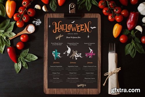 Halloween Special Menu Card