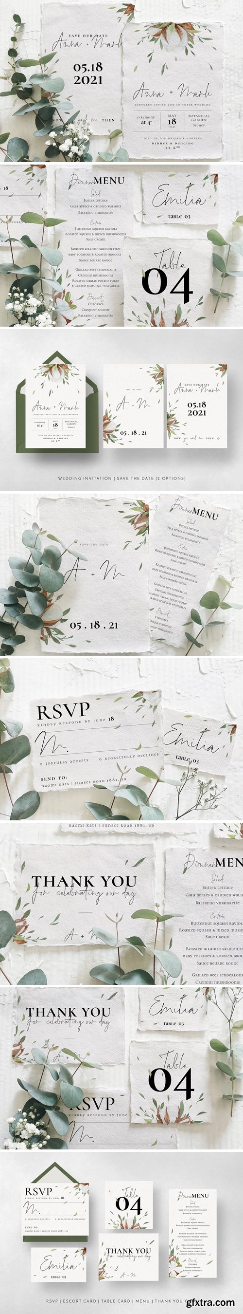 Cotton Greenery Wedding Suite