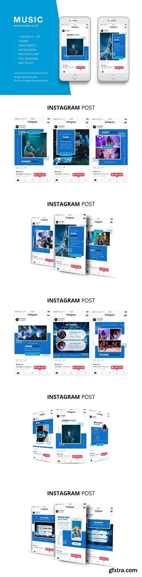 Music Instagram Post Banner Template