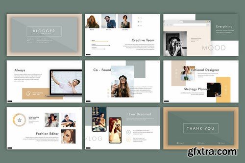 Blogger - Simple Powerpoint Google Slides and Keynote Templates