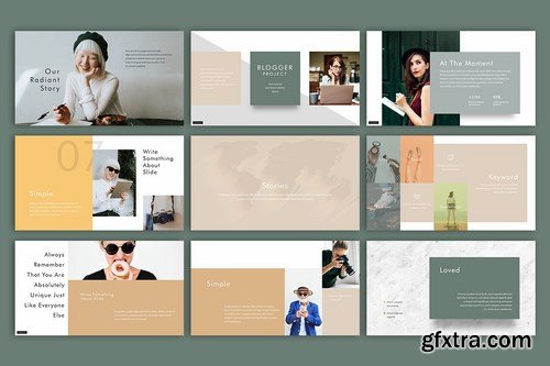 Blogger - Simple Powerpoint Google Slides and Keynote Templates