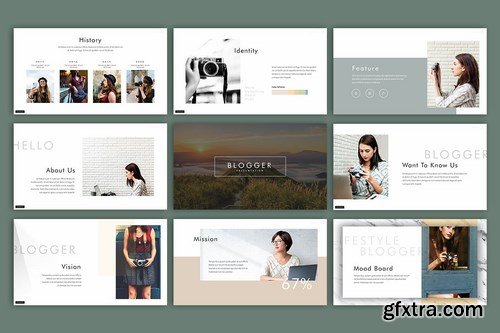 Blogger - Simple Powerpoint Google Slides and Keynote Templates