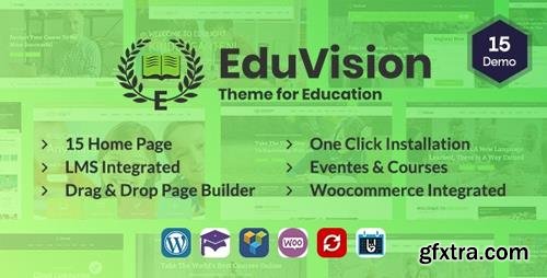 ThemeForest - Eduvision v1.0 - Online Course Multipurpose Education WordPress Theme - 23178465