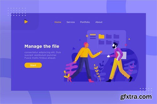 Manage the file and folder illustration