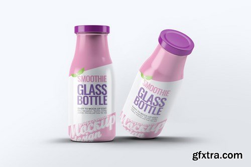 Smoothie Glass Bottle Mock-Up