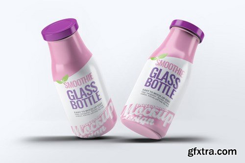 Smoothie Glass Bottle Mock-Up