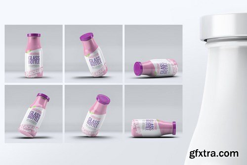 Smoothie Glass Bottle Mock-Up