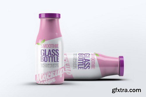 Smoothie Glass Bottle Mock-Up