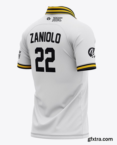 Men’s Soccer Jersey Mockup - Back Half Side View 50121