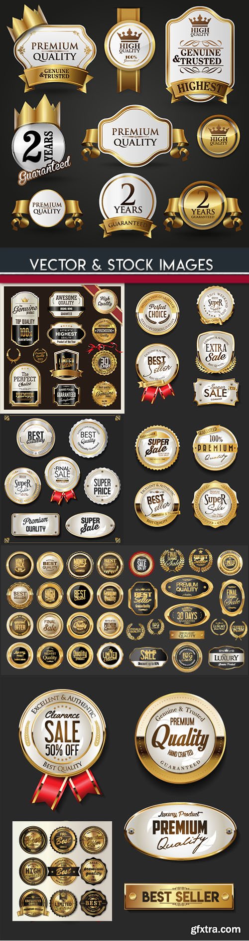 Premium quality badges and labels collection 30