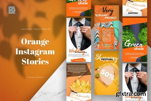 Instagram Stories Orange Pack