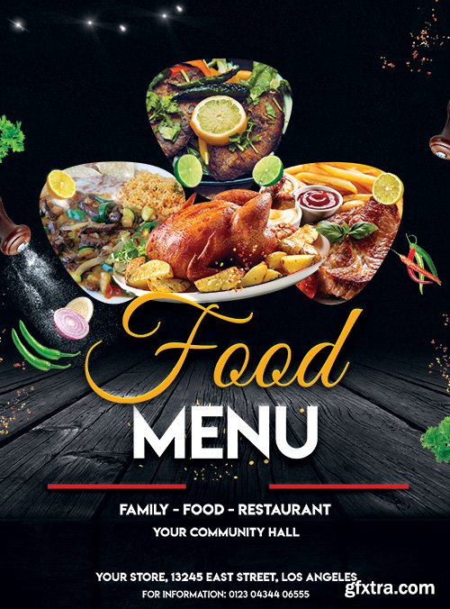 Food Menu PSD Flyer Template