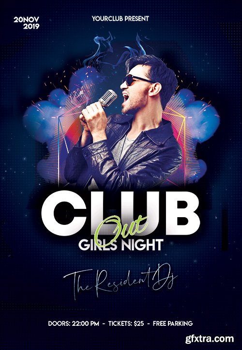 Club Night Out PSD Flyer Template