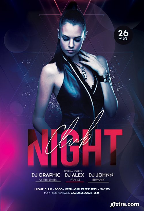 Night Club psd flyer template