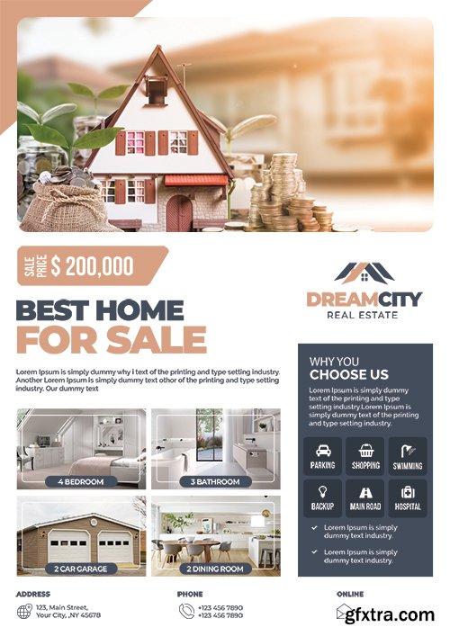 Real Estate Flyer PSD Flyer Template