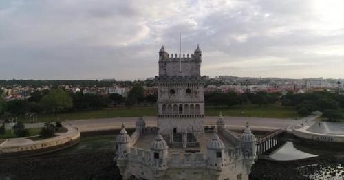 Belém Tower with Lisbon in the Background - 89E73D6