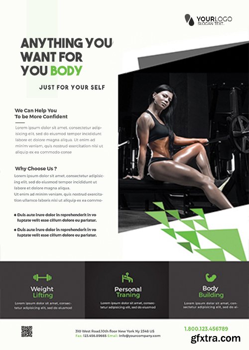 Fit your Body  Fitness PSD Flyer[