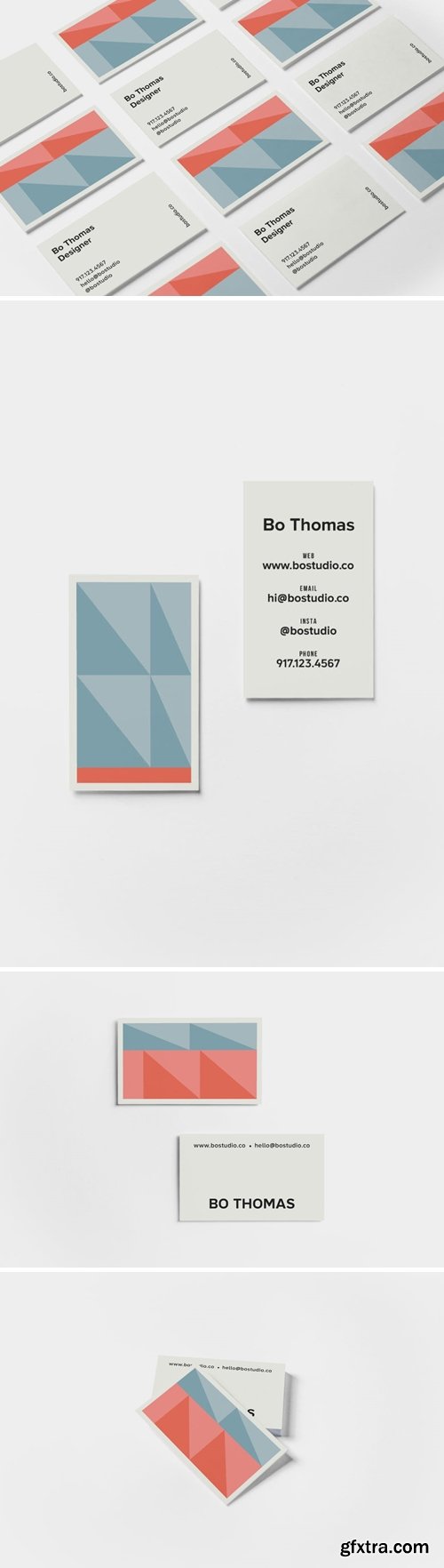 Color Block Business Card Collection