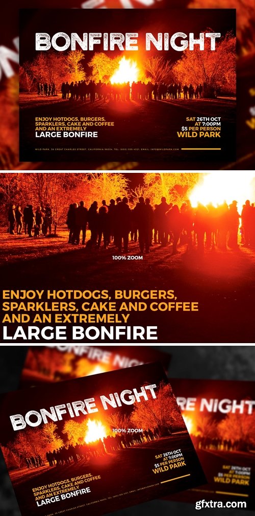 Bonfire Night A5 Flyer