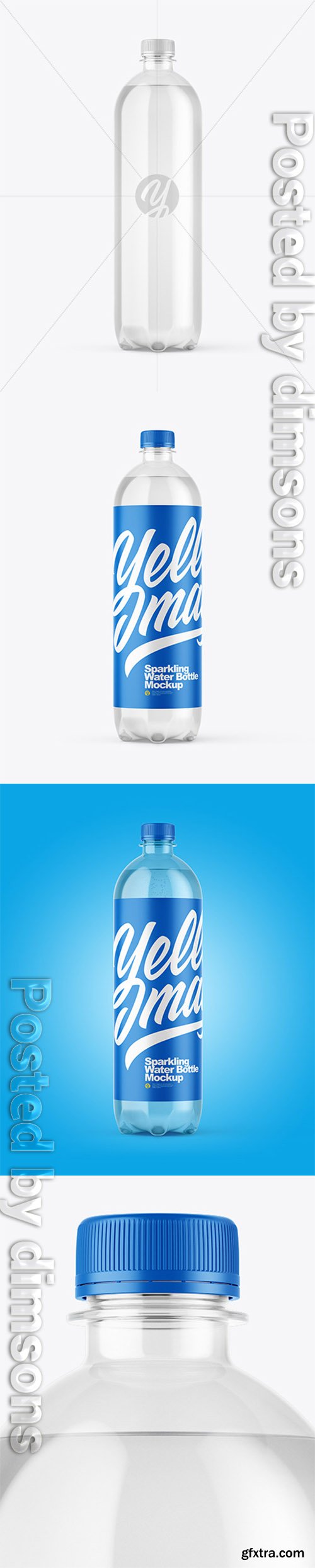 Clear Plastic Water Bottle Mockup 37815