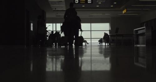 People Are Going At The Boarding Gate At The Airport - N49FPBR