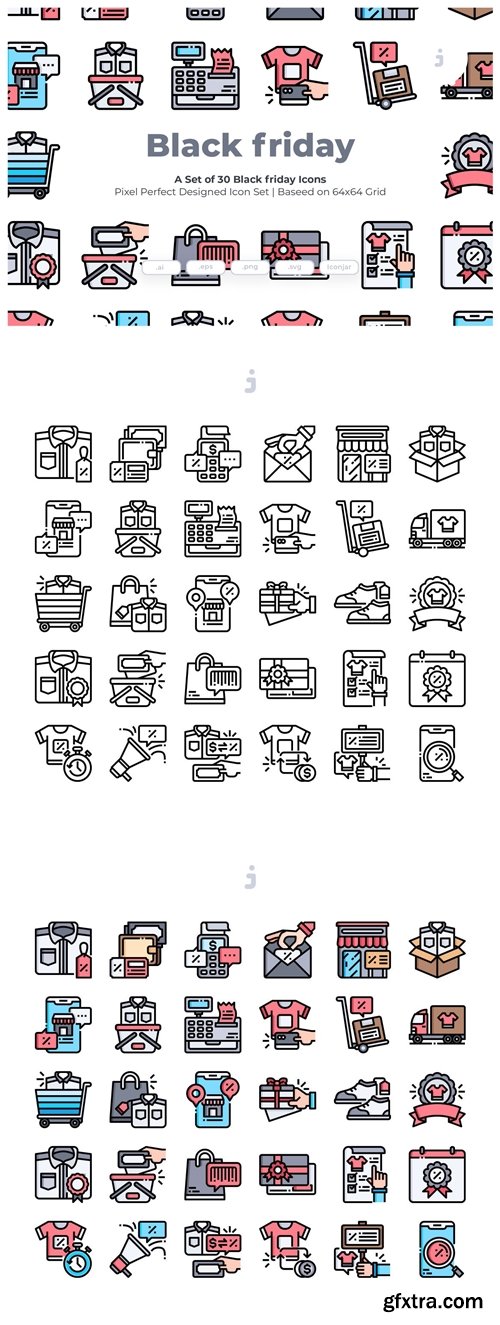 30 Black Friday Icons