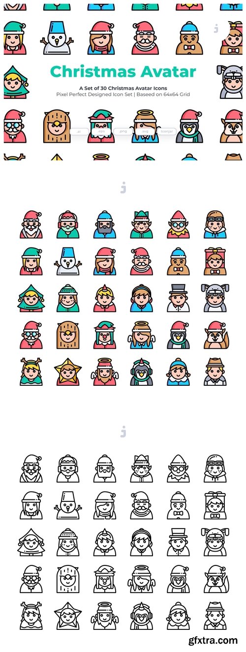 30 Christmas Avatar Icons