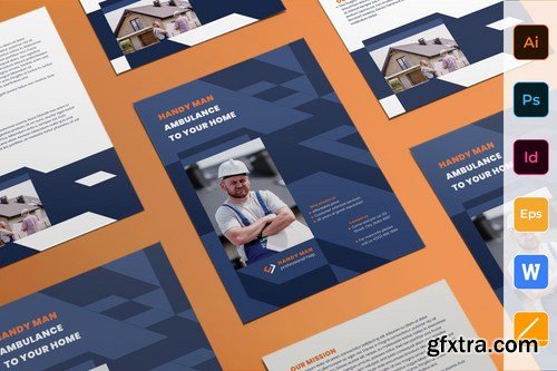 Handyman Poster Flyer Business Card Brochure Bifold Trifold