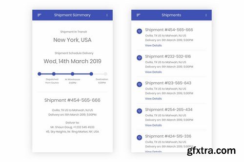 Shipment - Logistic & Transport UI Kit (Photoshop)