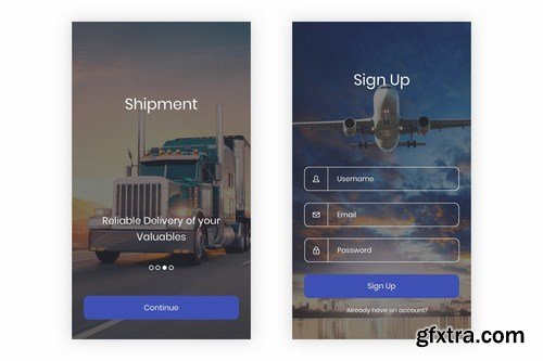 Shipment - Logistic & Transport UI Kit (Photoshop)