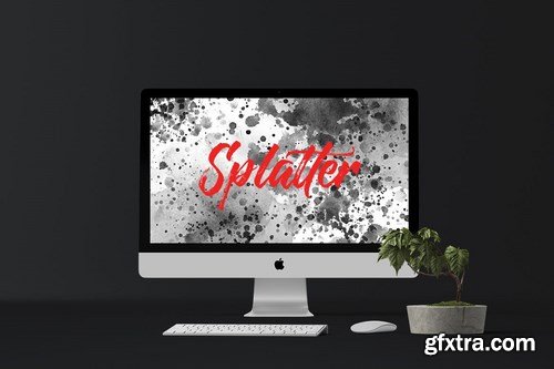 Splatter Black Watercolor Vol. 2