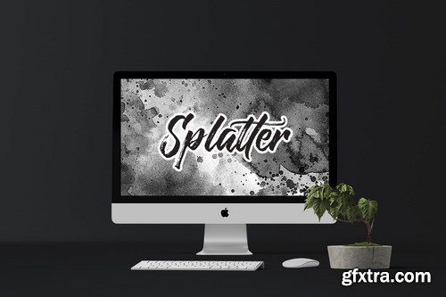 Splatter Black Watercolor Vol. 4