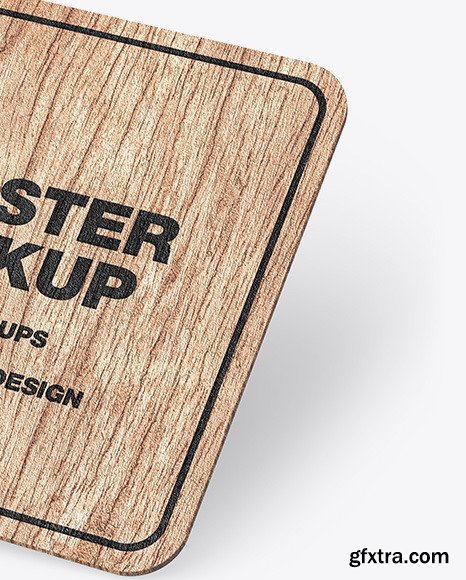 Wood Beverage Coaster Mockup 50090