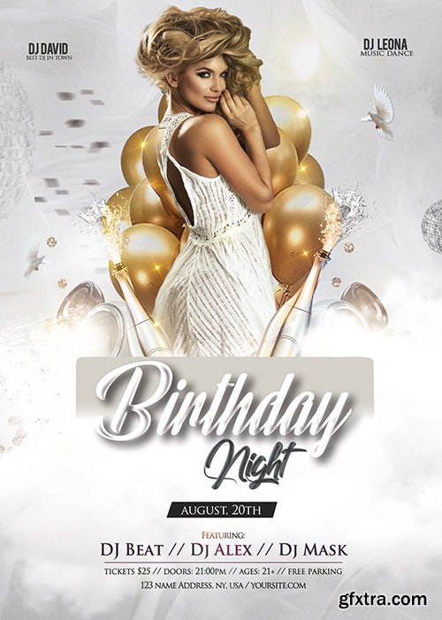 Birthday Party  PSD Flyer Template