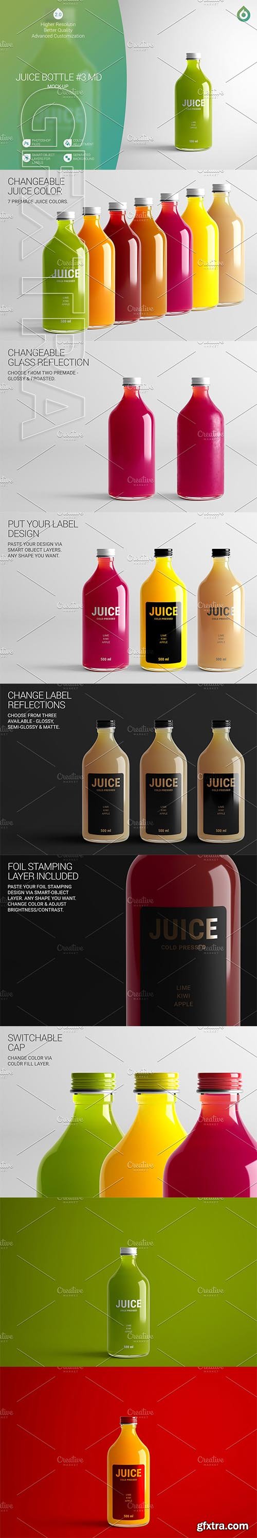 CreativeMarket - Juice Bottle MD Mock-Up #3 [V2.0] 4169520