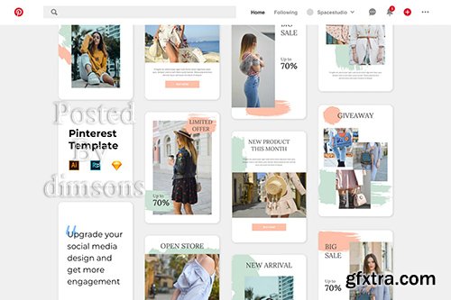 Pinterest Template Brush Fashion