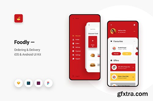 Foodly - Ordering Delivery iOS & Android UI Kit 8